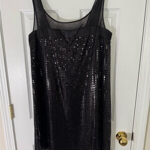 Black Sequin Sleeveless Dress
